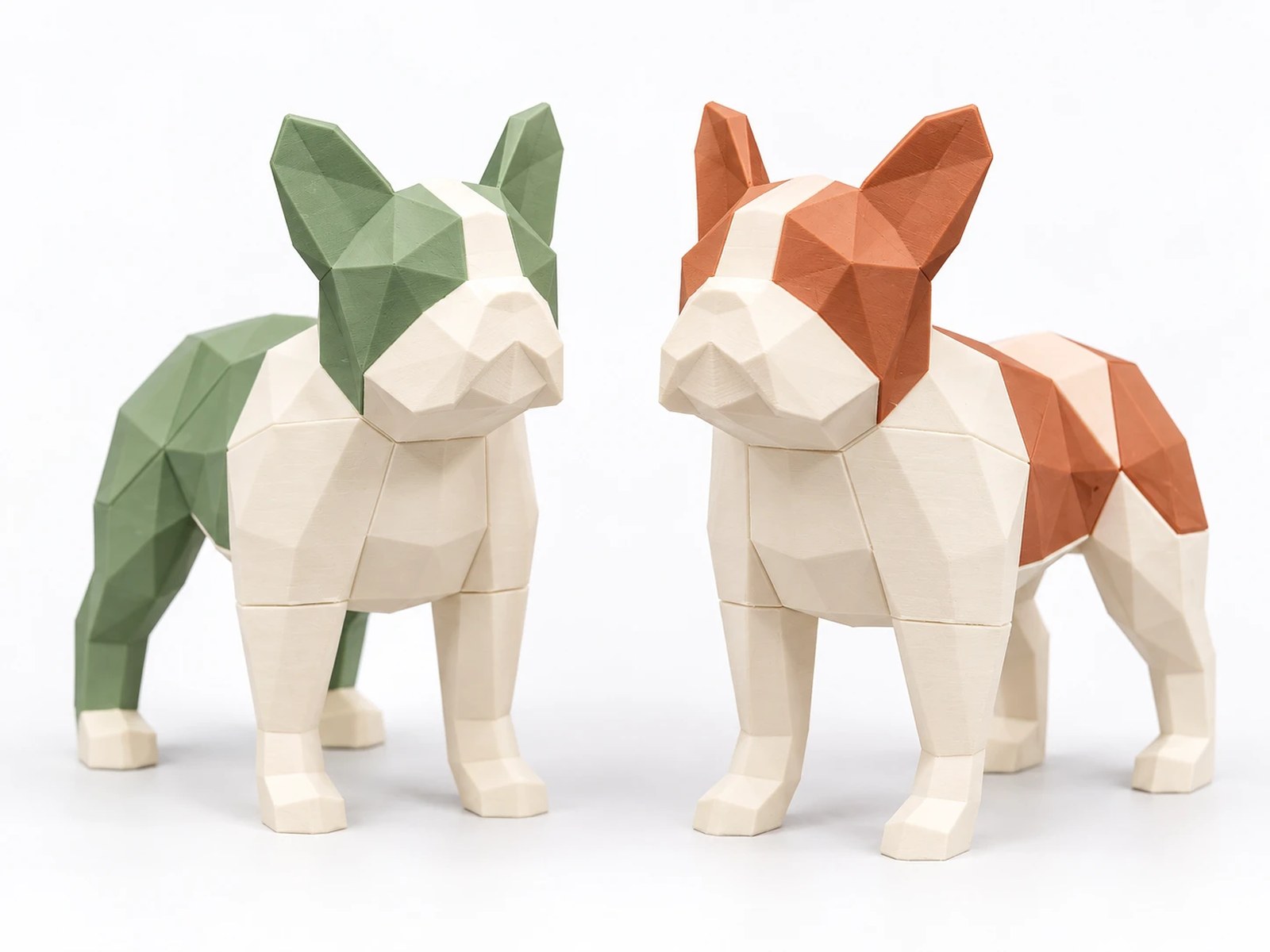 Hai Bulldog Pháp MAGORA xanh rêu và cam đất