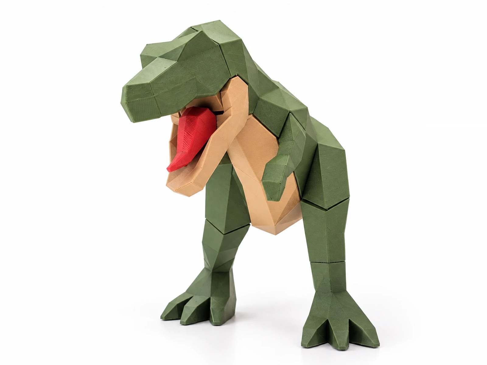 Khủng long T-Rex MAGORA phối xanh rêu, be và lưỡi đỏ