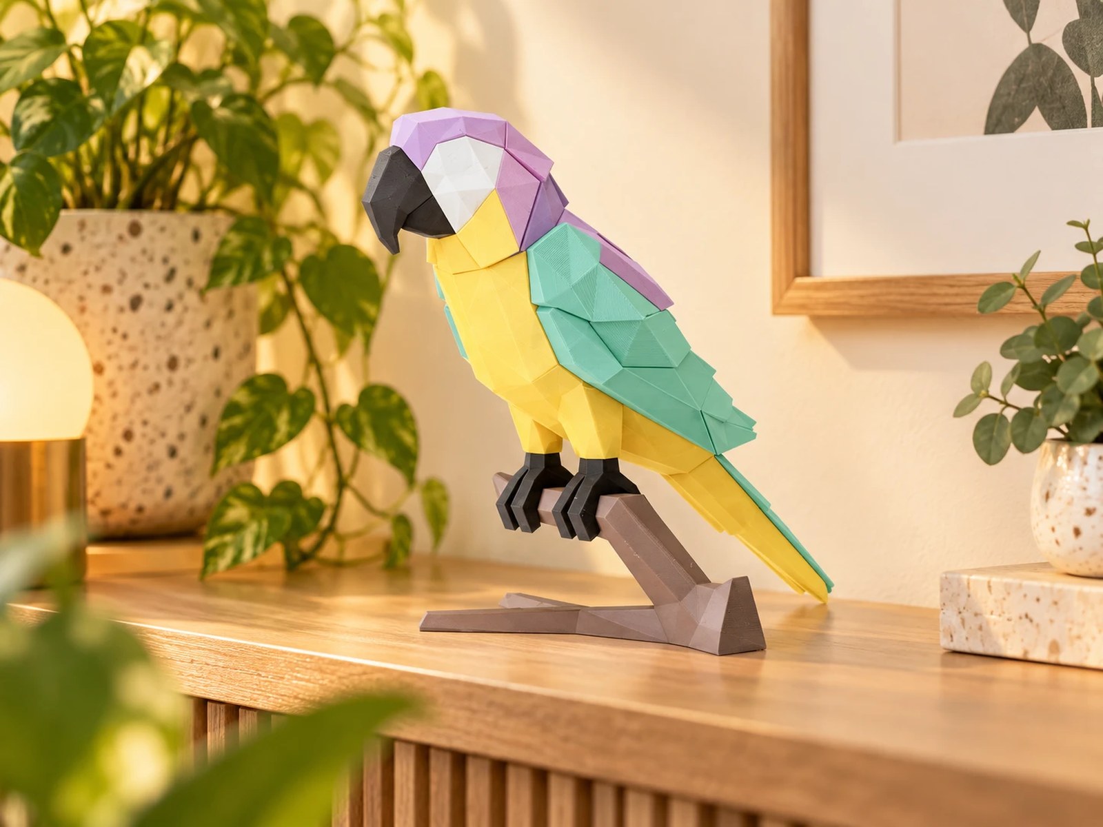 Vẹt Macaw MAGORA phối tím, xanh bạc hà và vàng nhạt